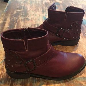 Trendy studded ankle boots